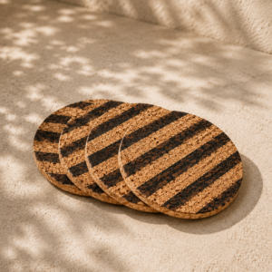 Cork Coaster Stripped - set of 4