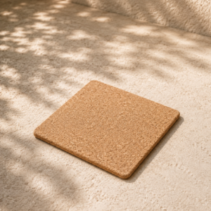 Cork Square Coaster with Case - Set of 4