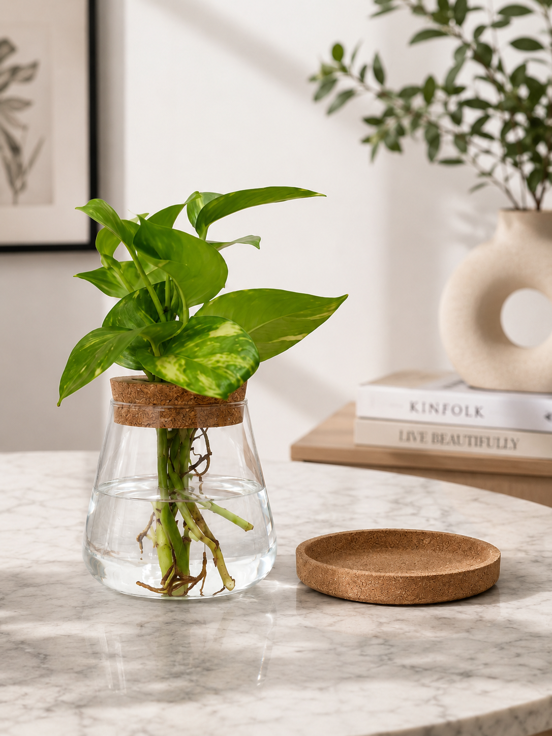 Cork Conical Flask Planter - Image 2
