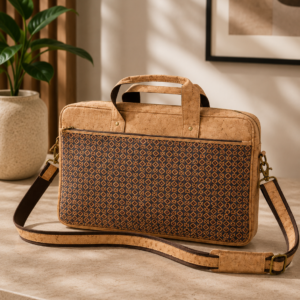 Cork Laptop Bag Chequered