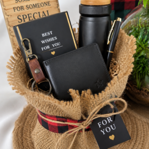 Rustic Premium Men's Gift Hamper | Wallet, Tumbler, Keychain & Pen Gift Set