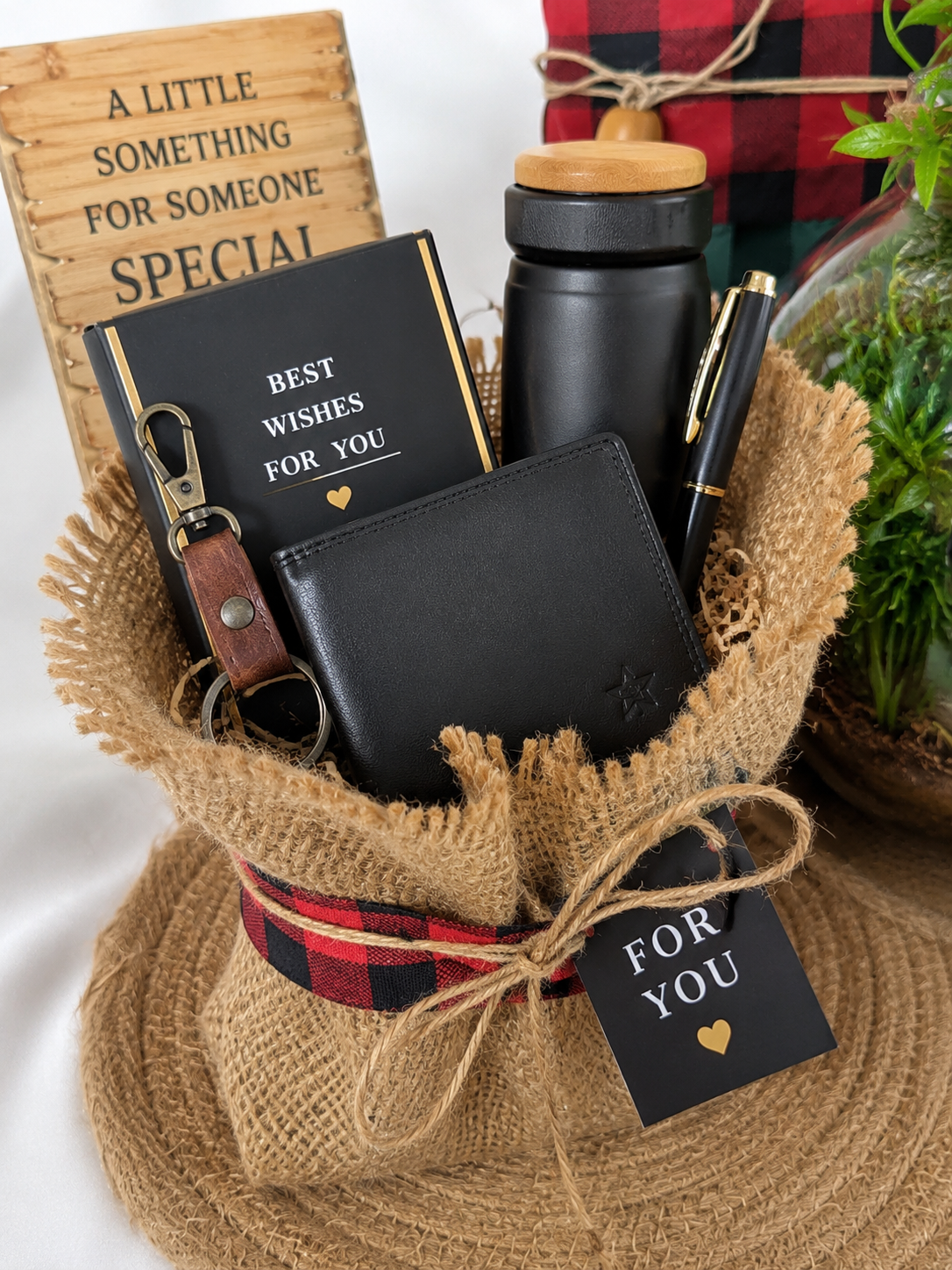 Rustic Premium Men's Gift Hamper | Wallet, Tumbler, Keychain & Pen Gift Set