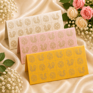 Elegant Peacock & Floral Handmade Paper Envelopes