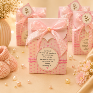Pink Polka Dot "It's A Girl" Favor Bags