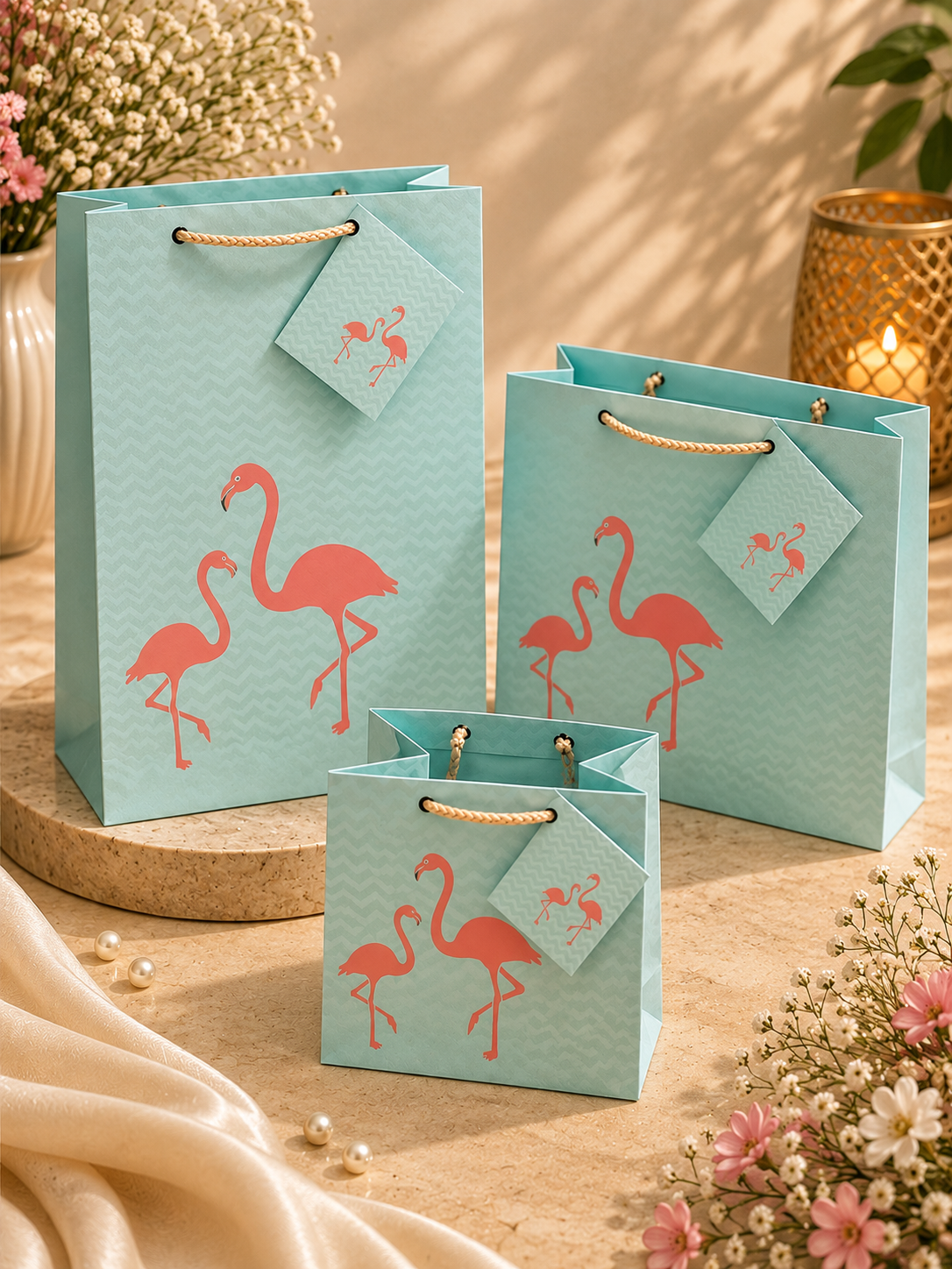Flamingo Design Gift Bags