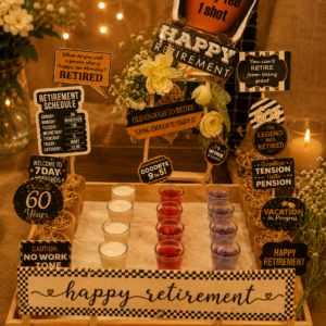 Happy Retirement Celebration Hamper with Shot Glasses