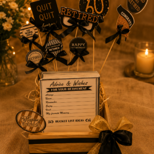 Cheers to Retirement Memory & Wishes Gift Box