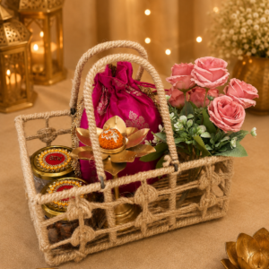 Royal Woven Diwali Gift Hamper Basket
