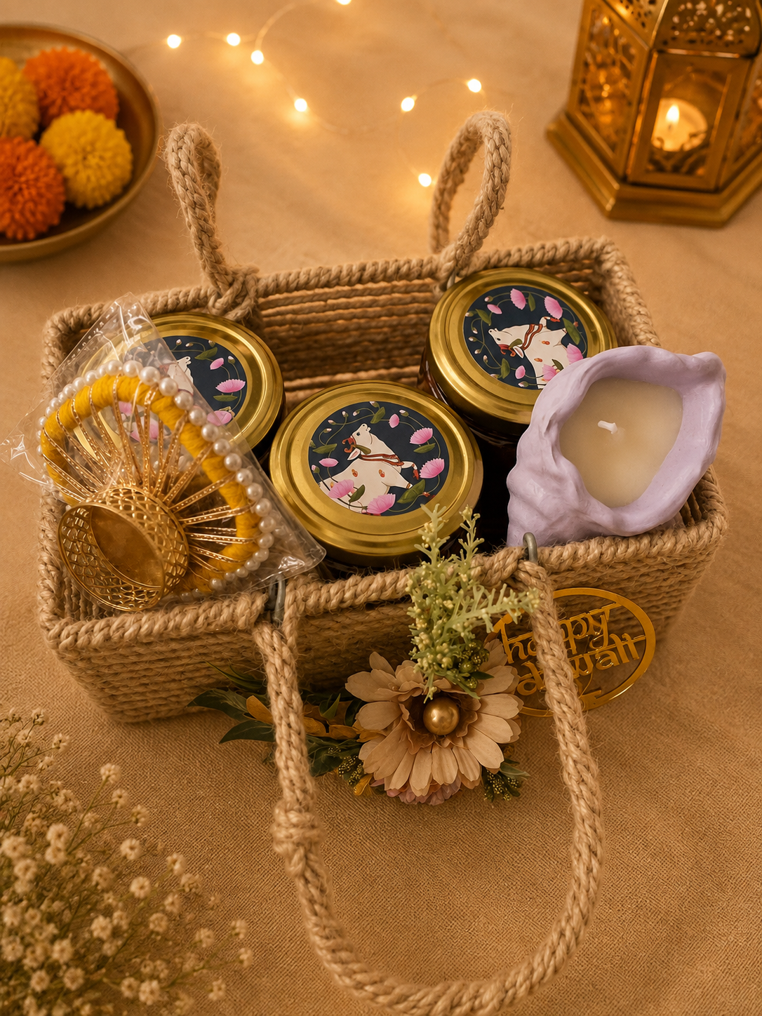 Festive Woven Diwali Gift Basket