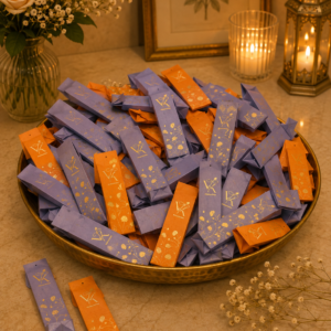 Elegant Floral Chocolate Favor Sleeves
