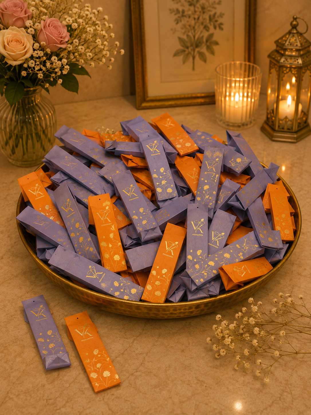 Elegant Floral Chocolate Favor Sleeves