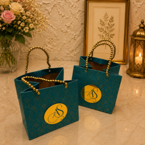 Royal Teal & Gold Personalized Gift Bag