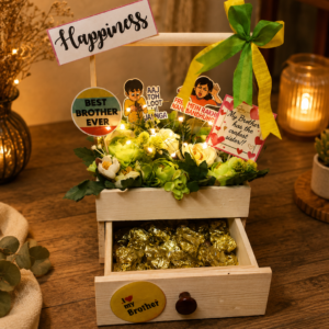 Best Brother Rakhi Wooden Hamper