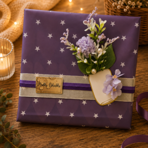 Royal Purple Floral Festive Gift Box