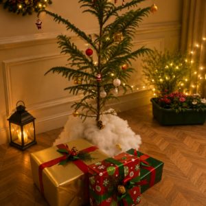 Festive Christmas Tree & Gift Box Décor Set
