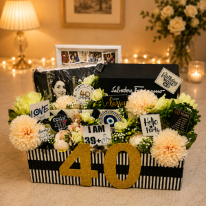 Hello Forty Premium 40th Birthday Gift Hamper