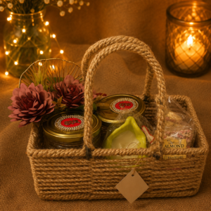 Rustic Luxe Diwali Hamper Basket