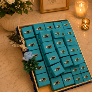 Peacock Charm Premium Wedding Return Gift Box Set