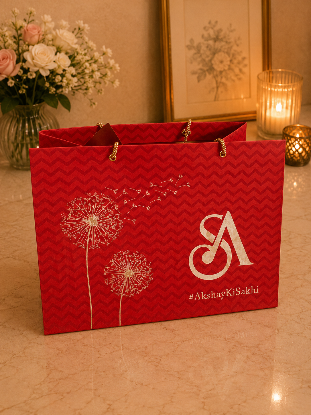 Personalized Red Gift Bag