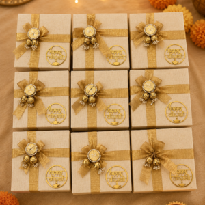 Golden Ribbon Diwali Celebration Gift Box
