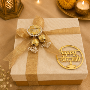 Golden Ribbon Diwali Luxury Gift Box