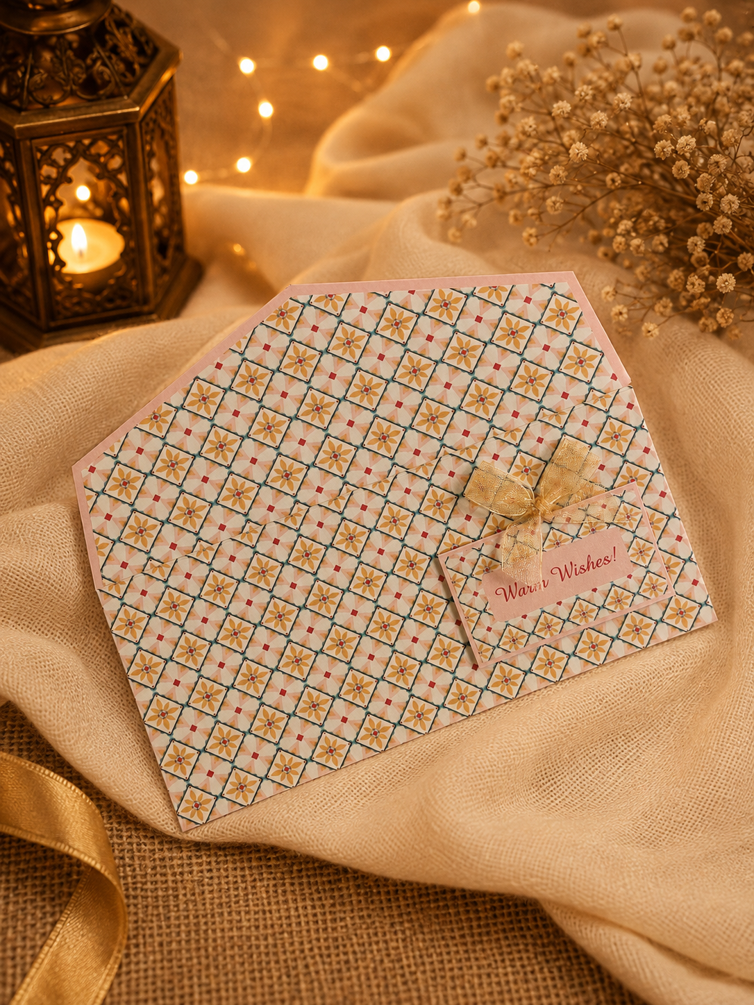 Floral Pattern Handmade Gift Envelope