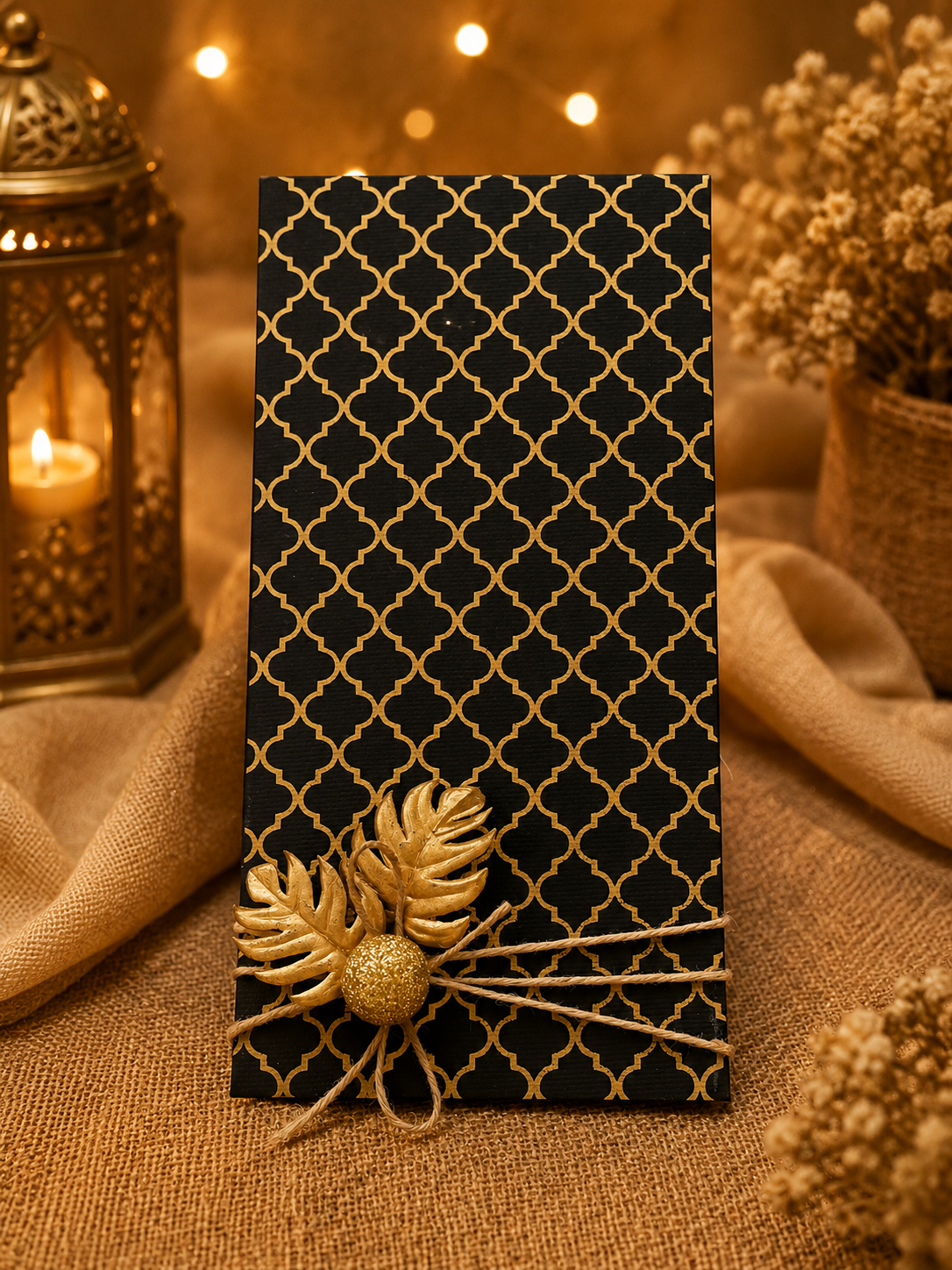Black & Gold Handmade Gift Envelope
