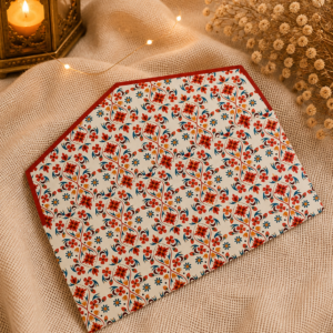 Red Floral Handmade Paper Gift Envelope