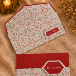 Red & Floral Handmade Gift Envelope Set