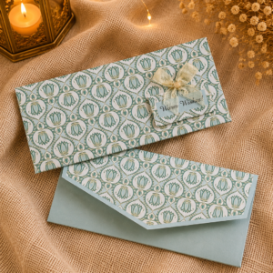 Elegant Lotus Pattern Handmade Gift Envelope Set