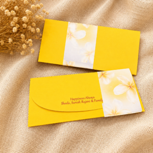 Yellow Floral Personalized Money Envelope