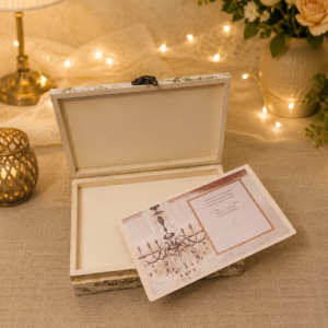 Elegant Floral Luxury Wedding Invitation Box