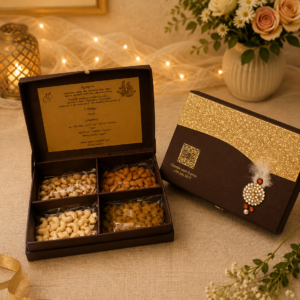Royal Dry Fruit Wedding Invitation Box