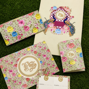Royal Peacock Floral Wedding Invitation Set